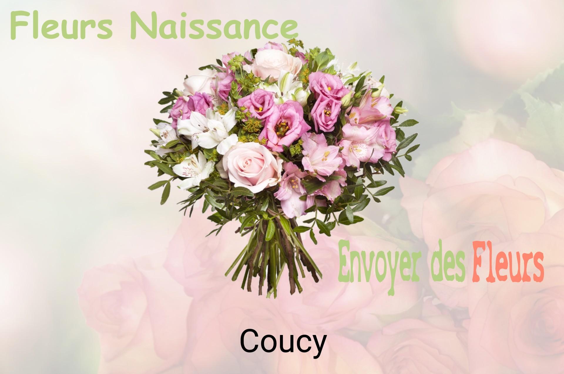 Bouquet de fleurs de naissance livré à Coucy