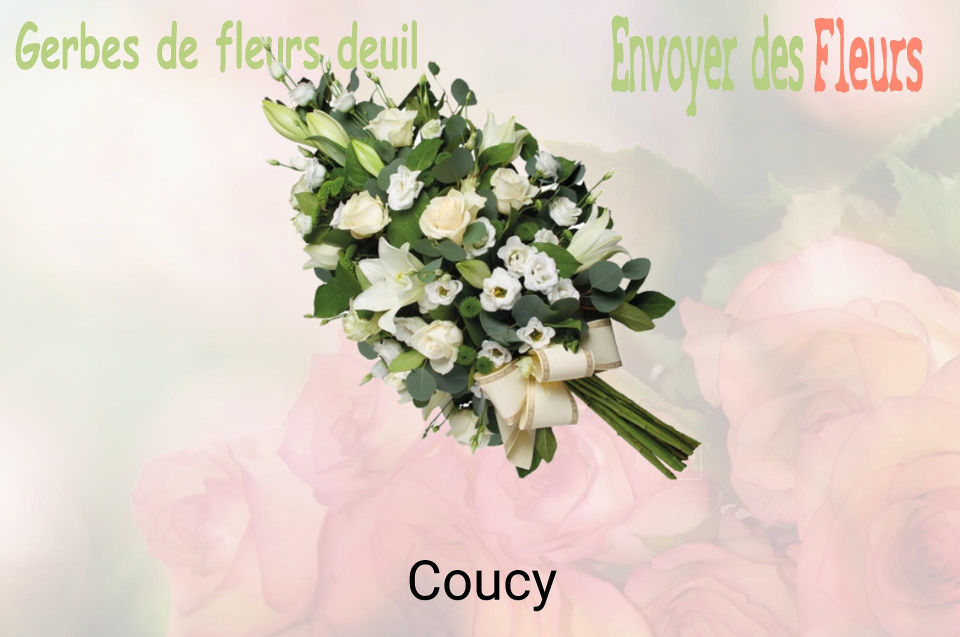 Gerbe de fleurs de deuil livrée à Coucy